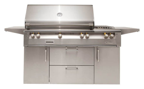 Image of Alfresco 56" Standard Grill with Side Burner Cart