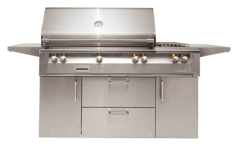 Alfresco 56" Standard Grill with Side Burner Cart