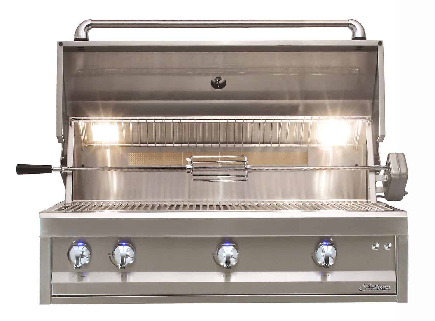 Artisan 42" - 3 Burner Grill w/Cart, Rotisserie & Light